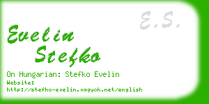 evelin stefko business card